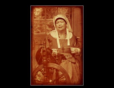 Lady and Spinning Wheel